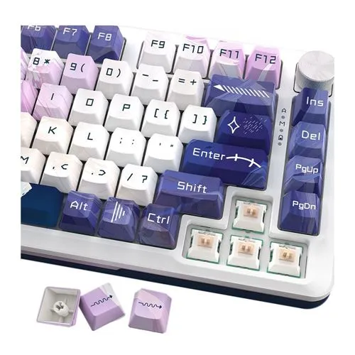 Teclado Redragon MCK681C Cyrus PRO RGB 75% Wireless Gaming Keyboard Blanco