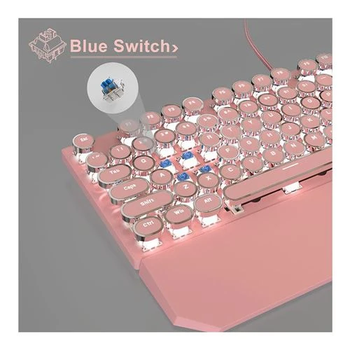 Teclado MageGee MK-STORM RGB Mechanical Gaming Keyboard Rosa