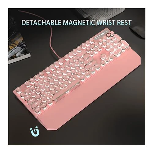 Teclado MageGee MK-STORM RGB Mechanical Gaming Keyboard Rosa