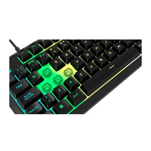 Teclado Corsair R K55 CORE Wired RGB Gaming Keyboard Negro