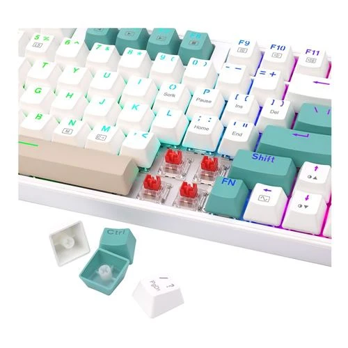Teclado Redragon MCK643 Wireless 90% RGB Backlit Hot-Swappable Mechanical Gaming Keyboard Rojo