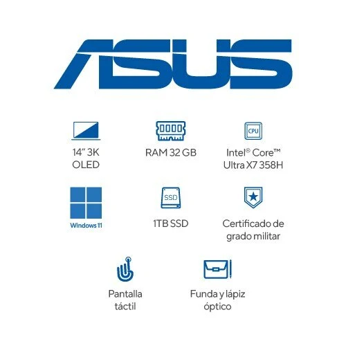 Laptop ASUS Zenbook Duo UX8407AA 14" - Intel Core Ultra X7 358H - 32GB - 1TB SSD