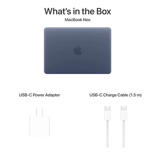 Laptop Apple Neo 13" - Apple A18 Pro - 8GB RAM - 512GB SSD - Indigo