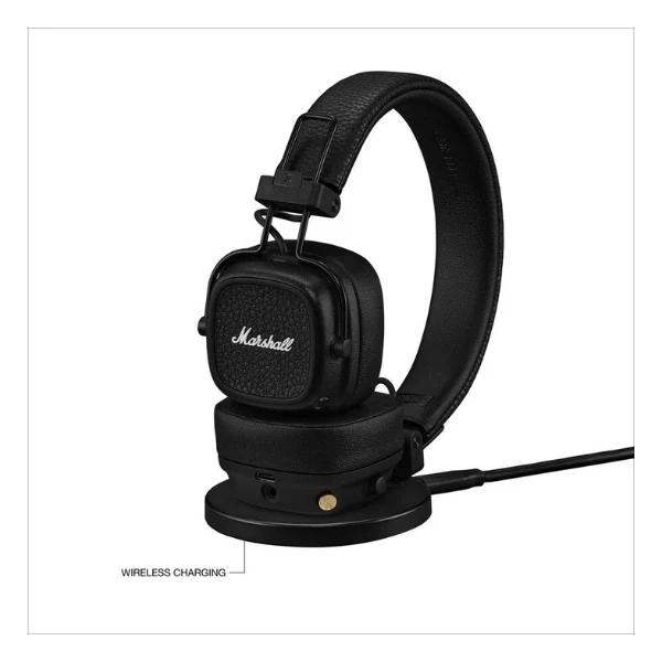 Audífonos Marshall Major V Bluetooth On-Ear plegables con micrófono y batería de 100 horas - Negro