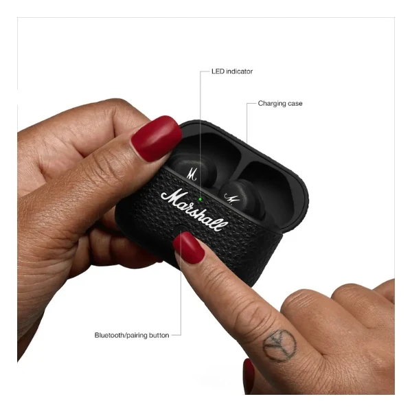 Audífonos Marshall Motif II A.N.C. True Wireless Bluetooth con cancelación activa y modo transparencia - Negro