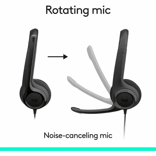Audífonos Logitech H390 - Cableado USB-C, para oficina y videollamadas