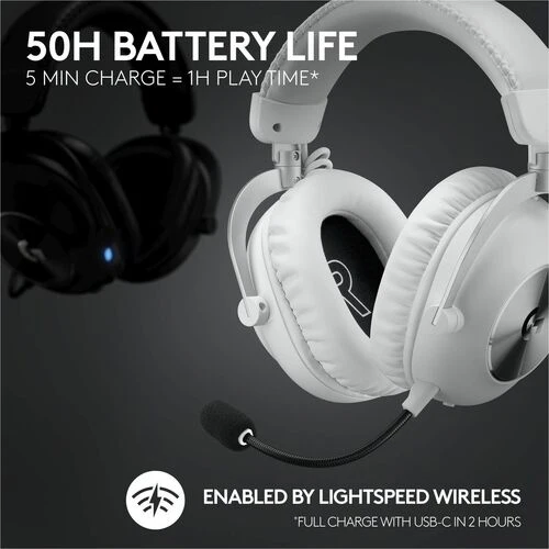 Audífonos Logitech G PRO X 2 LIGHTSPEED - Inalámbrico y con Cable, Gaming