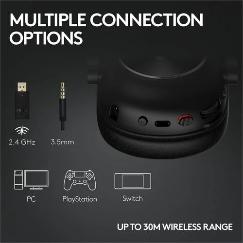 Audífonos Logitech G PRO X 2 LIGHTSPEED - Inalámbrico y con Cable, Gaming