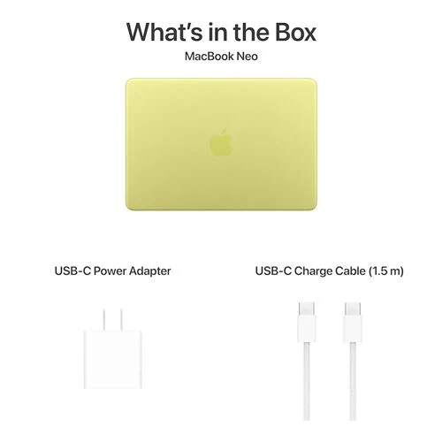 Laptop Apple MacBook Neo 13" - Apple A18 Pro - 8GB RAM - 512GB SSD - Citrus