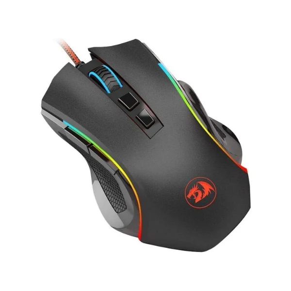 Mouse Gamer Redragon Griffin M607 RGB Chroma Sensor Óptico Pixart PMW3212 7200 DPI - Negro