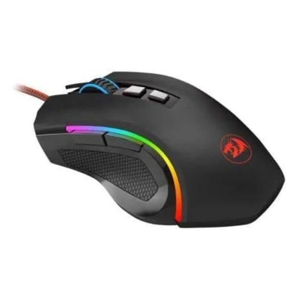 Mouse Gamer Redragon Griffin M607 RGB Chroma Sensor Óptico Pixart PMW3212 7200 DPI - Negro