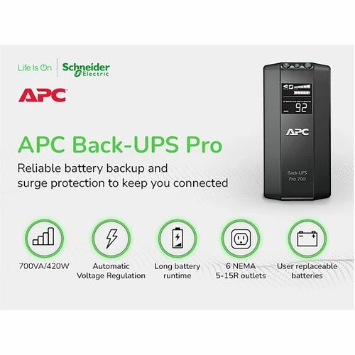 UPS APC Back-UPS BR700G 700VA/450W - Línea Interactiva