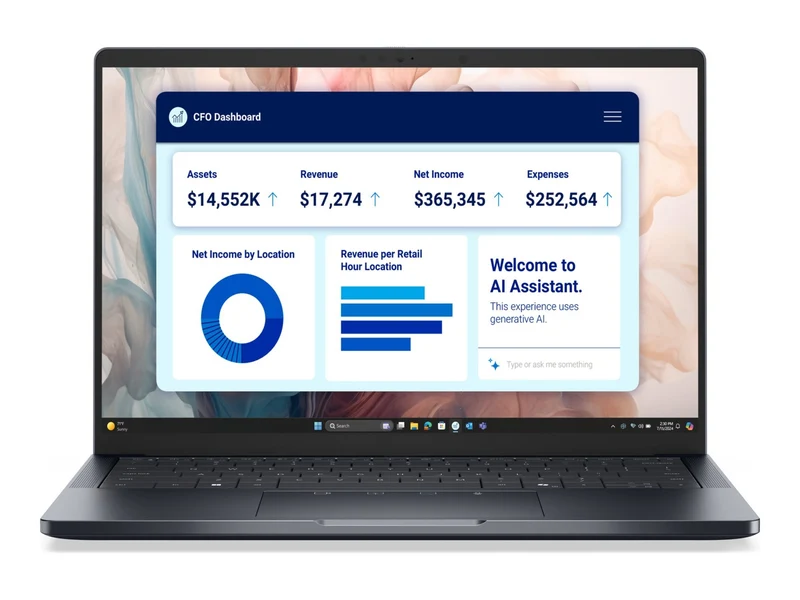 Laptop Dell Pro 14 Premium PA14250, Intel Core Ultra 7 - 8 Núcleos, 32GB DDR5, 512 GB SSD, Intel Arc Graphics 140V