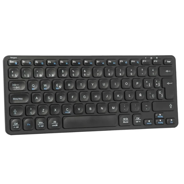 Teclado Targus AK867ES Multidispositivo Bluetooth 5.1 - Español - Soporte para Tablet y Celular - Negro