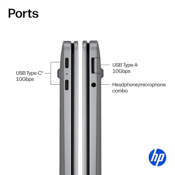Laptop HP OmniBook X Copilot+ PC Touchscreen Snapdragon X2 Plus X2P-42-100 (4.04GHz) 16 GB RAM 512 GB SSD 14" Qualcomm Adreno Win 11 Home - Meteor Silver