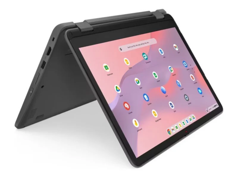 Laptop Lenovo 500e Yoga Chromebook Gen-4 82W4, Intel N-Series N100 4 Núcleos, 4GB DDR5, 32 GB, 82W4000AUS