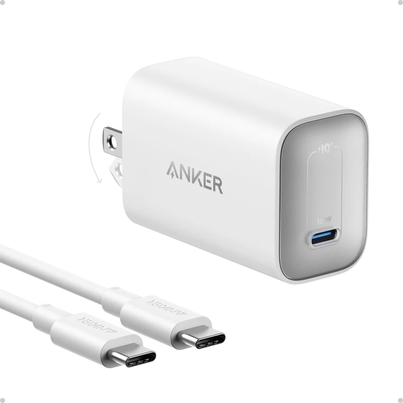 Cargador Anker 100W 2 USB-C 1 USB-A con Pantalla y Cable