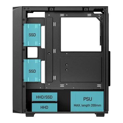 Case DARKROCK EC2 Tempered Glass ATX Mid-Tower