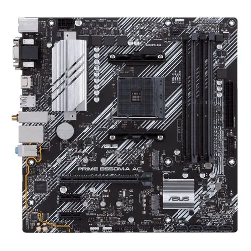 Tarjeta Madre ASUS Prime B550M-A AC AMD B550 AM4 DDR4 microATX WiFi