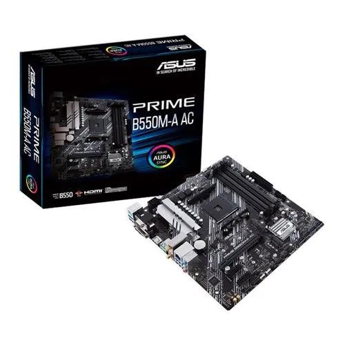Tarjeta Madre ASUS Prime B550M-A AC AMD B550 AM4 DDR4 microATX WiFi