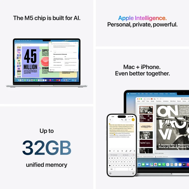 Laptop Apple MacBook Air MDVU4LL/A, Apple M5, 24GB, 1 TB SSD