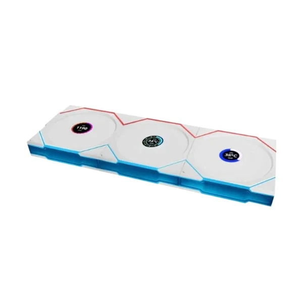 Fan Cooler Lian Li UNI FAN TL LCD FLEX Fluid Dynamic Bearing 120mm - Blanco - RGB - 3 Pack