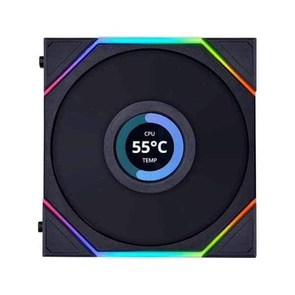 Fan Cooler Lian Li UNI FAN TL LCD FLEX Reverse Blade Fluid Dynamic Bearing 120mm (3 Pack) - Negro - RGB