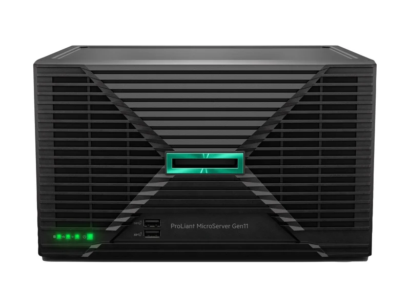 Servidor HPE ProLiant MicroServer Gen11, Intel Xeon 6315P 4 Núcleos, 16GB DDR5, HPE ProLiant MicroSvr Gen11 6315P 2.8GHz 4-Core 1x16GB 4LFF-NHP iLO KIT 1GbE 1x180W PS Micro Server, Torre