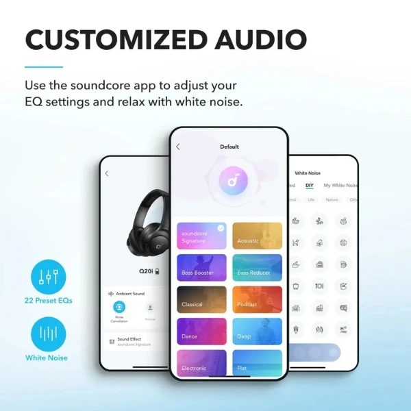 Audífonos Anker Soundcore Q20i Bluetooth Wireless ANC - Black