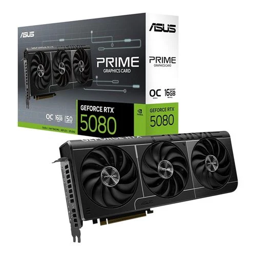 Tarjeta gráfica ASUS NVIDIA GeForce RTX 5080 Prime EVO OC 16GB GDDR7 PCIe 5.0