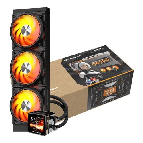 Enfriador Líquido darkFlash EXPLORE DE360 360mm All in One Liquid CPU Cooling Kit - Black 360mm All in One