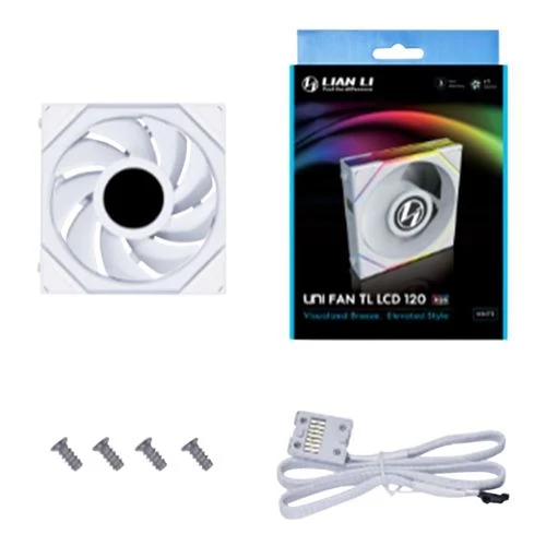 Fan Cooler Lian Li UNI FAN TL LCD FLEX 120mm Fluid Dynamic Case Fan - White - 120mm