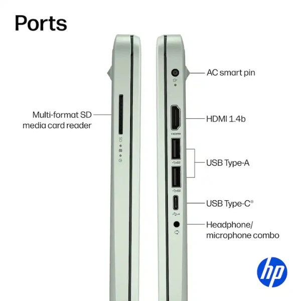 Laptop HP Intel Processor N150 (3.6GHz) 4 GB RAM 128 GB UFS 14" Intel Graphics Win 11 Home - Willow Green