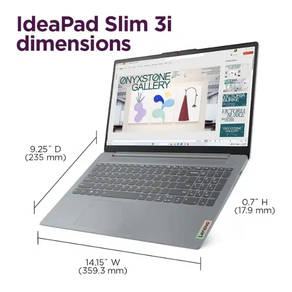 Laptop Lenovo IdeaPad Slim 3i Intel Core i3 N305 (3.8GHz) 8 GB RAM 128 GB UFS 15.6" Intel UHD Graphics Win 11 Home in S Mode - Arctic Grey