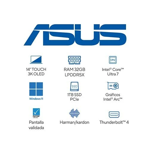 Laptop ASUS Zenbook S 14 UX5406SA 14" - Intel Core Ultra 7 258V - 32GB - 1TB SSD
