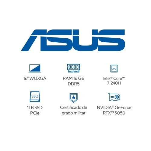 Laptop ASUS V16 V3607VH 16" - Intel Core 7 240H - 16GB - 1TB SSD