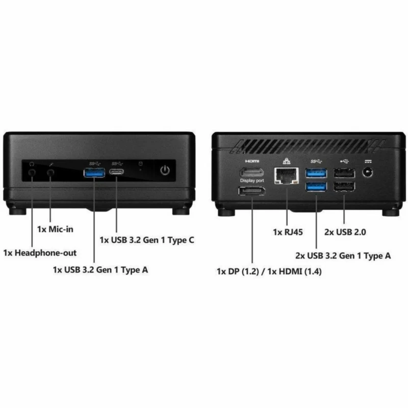 Mini PC MSI Cubi 5 12M Cubi 5 12M-401US, Intel Core i3-1215U 6 Núcleos, 8GB DDR4, 500GB SSD