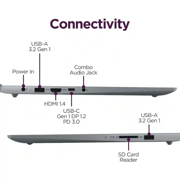 Laptop Lenovo IdeaPad Slim 3i Intel Processor N355 (1.9GHz) 8 GB RAM 128 GB UFS 15.6" Intel UHD Graphics Win 11 Home - Arctic Grey