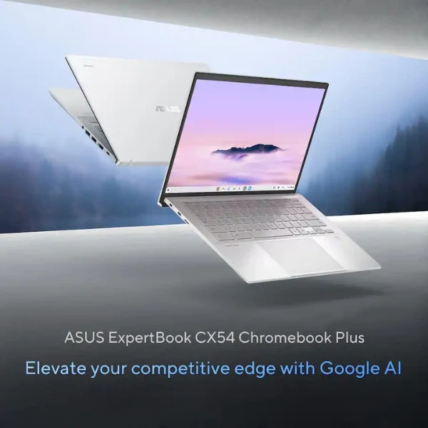 Laptop ASUS ExpertBook CX54 Chromebook Plus Google AI Touchscreen Intel Core Ultra 5 115U (4.2GHz) 16 GB RAM 256 GB SSD 14" Intel Graphics Chrome OS - Fog Silver