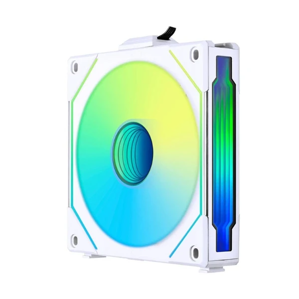Fan Cooler Lian Li UNI FAN SL-INF LCD FLEX Reverse Blade Fluid Dynamic Bearing 120mm - Blanco - RGB - 3 Pack
