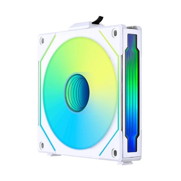 Fan Cooler Lian Li UNI FAN SL-INF LCD FLEX Reverse Blade Fluid Dynamic Bearing 120mm - Blanco - RGB
