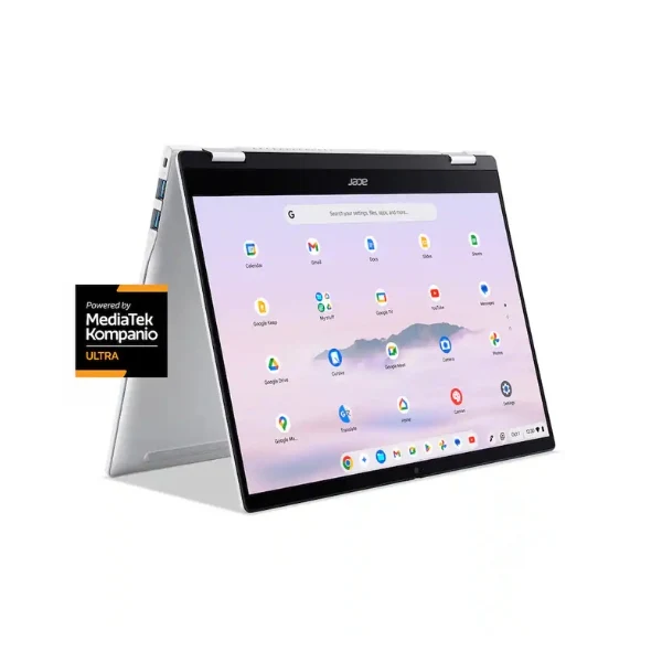 Laptop Acer Chromebook Plus Spin 514 Google AI Touchscreen MediaTek Kompanio Ultra 910 (3.62GHz) 12 GB RAM 256 GB UFS 14" MediaTek Integrated Graphics Chrome OS - Platinum Silver