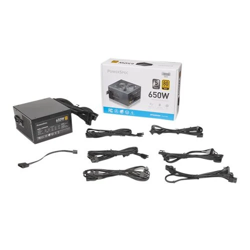 Fuente de Poder PowerSpec CW 650W 80 Plus Gold ATX Semi Modular