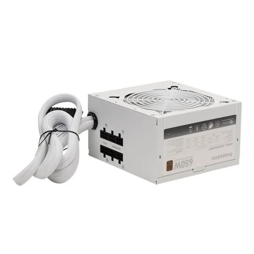 Fuente de Poder PowerSpec CW 650W 80 Plus Bronze ATX Semi Modular Blanca