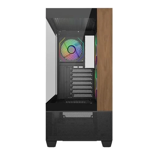 Case Cooler Master Elite 690 Wood Tempered Glass ATX Mid-Tower