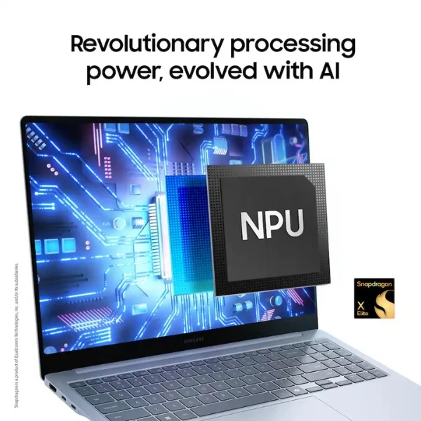 Laptop Samsung Galaxy Book4 Edge Copilot+ PC Touchscreen Snapdragon X Elite X1E-80-100 (3.4GHz) 16 GB RAM 512 GB UFS 16" Qualcomm Adreno Win 11 Home - Sapphire Blue