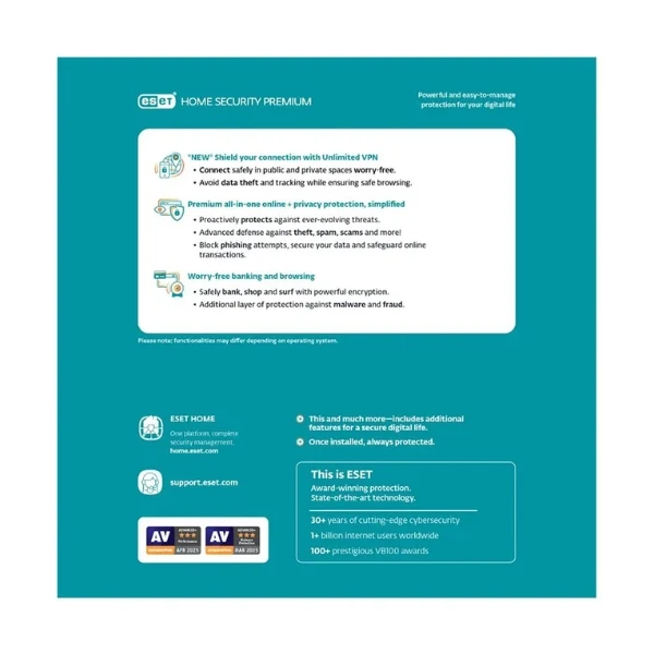 ESET Home Security Premium (1 Year, 1 Device) - Antivirus