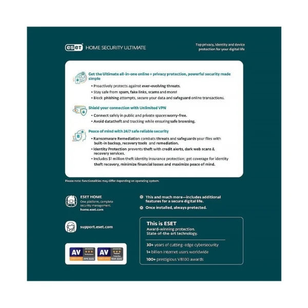 ESET Home Security Ultimate (3 Year, 1 Device) - Antivirus