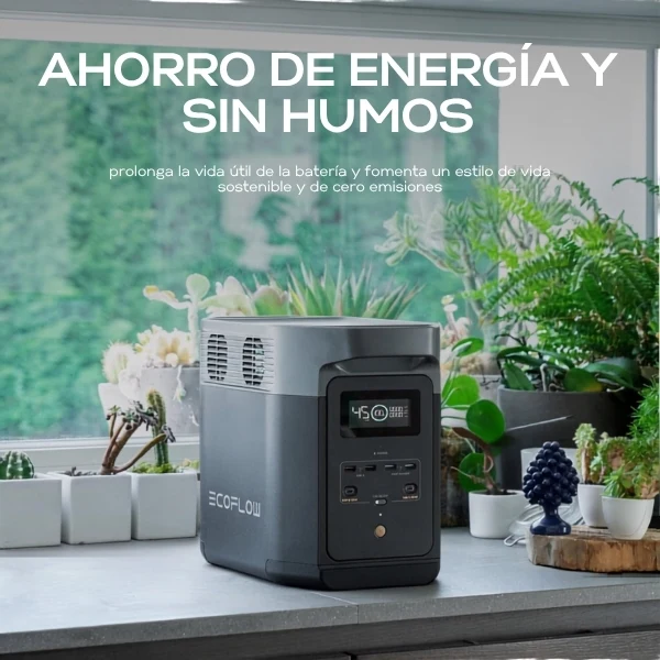 Estación de Energía Portátil EcoFlow DELTA 2, 1024 Wh, 1800 W, con Panel Solar de 220 W