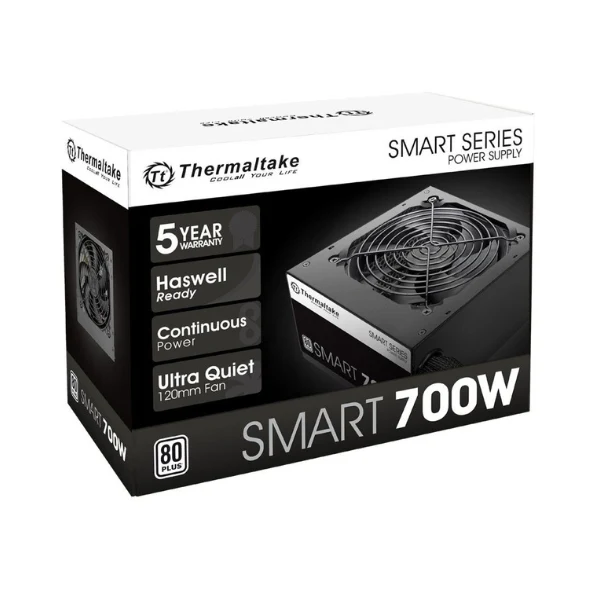 Fuente de Poder Thermaltake Smart Series - 700W - 80 PLUS - Non-Modular - ATX